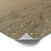 Der Sand des Ozeans verblasste Hintergrund Poster (Ecke)