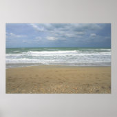 Der Sand des Ozeans verblasste Hintergrund Poster (Vorne)