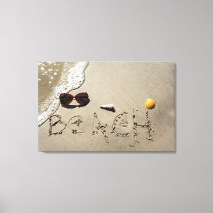 Der Sand des Strandes Leinwanddruck