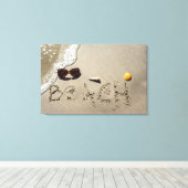 Der Sand des Strandes Leinwanddruck (Insitu (Holzboden))