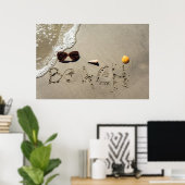 Der Sand des Strandes Poster (Heimbüro)