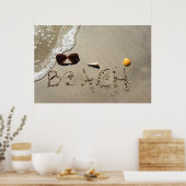 Der Sand des Strandes Poster (Küche)