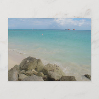 Der Sand ist blau und weiß... Postkarte