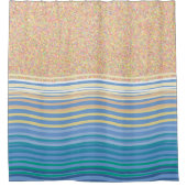 Der Sand und die Wellen am Meer Duschvorhang (Vorderseite)