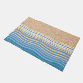 Der Sand und die Wellen am Meer Fußmatte (Schrägansicht)