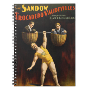 Der Sandow Eugen Sandow Vaudeville Kraftsportler Notizblock