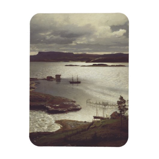 Der Sandvik Fiord von Hans Gude Magnet (Vertikal)