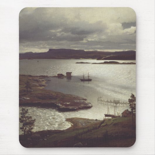 Der Sandvik Fiord von Hans Gude Mousepad (Vorne)