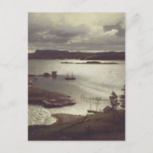 Der Sandvik Fiord von Hans Gude Postkarte