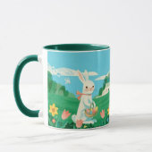 Der sanfte Bauernhase Kind Ones Whimsical Kaffee Tasse (Links)