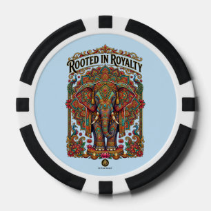 Der sanfte Riese: Künstlerisches Elefantendesign Pokerchips
