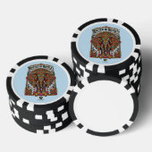 Der sanfte Riese: Künstlerisches Elefantendesign Pokerchips (Stapel)