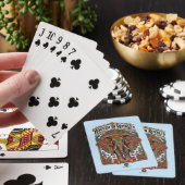 Der sanfte Riese: Künstlerisches Elefantendesign Spielkarten (In Situ)