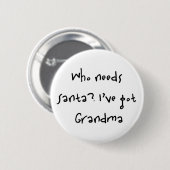 der Santa braucht Button (Vorne & Hinten)