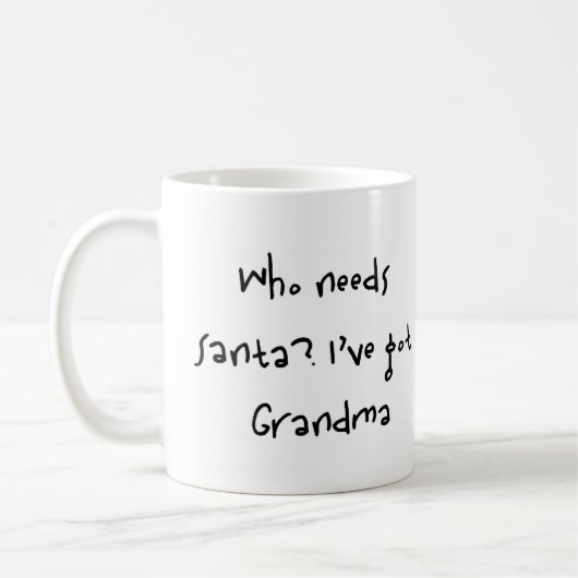 der Santa braucht Kaffeetasse (Links)