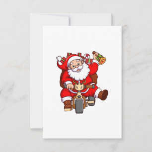 der santa claus liefert Geschenkboxen auf einem kü Einladung