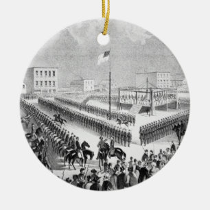 Der Santee Sioux Aufstieg, Mankato, Minnesota, 186 Keramik Ornament