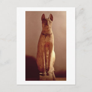 Der Sarg einer Katze, geschützt durch die Göttin B Postkarte
