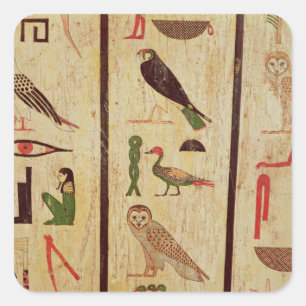 Der Sarkophag von Psamtik I (664-610 BC) Detail O Quadratischer Aufkleber