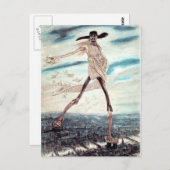 Der Satanic Satan sät Tares auf der Postkarte (Vorne/Hinten)