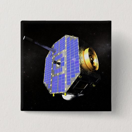 Der Satellit Interstellar Boundary Explorer Button (Vorderseite)