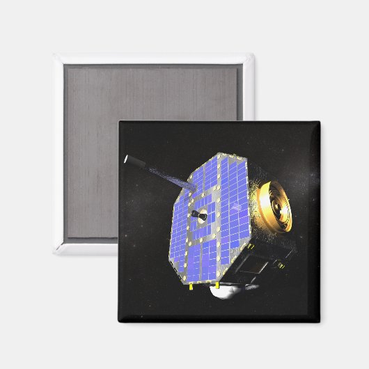 Der Satellit Interstellar Boundary Explorer Magnet (Vorderseite/Rückseite)
