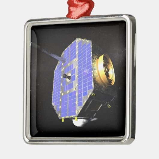 Der Satellit Interstellar Boundary Explorer Silbernes Ornament (Links)