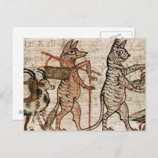 Der Satirepapyrus Postkarte (Vorne/Hinten)