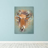 Der Sattel III - überzogene Canvas Leinwanddruck (Insitu (Holzboden))