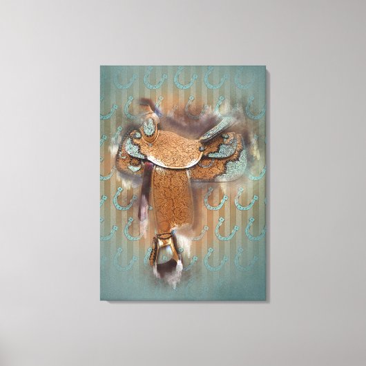 Der Sattel III - überzogene Canvas Leinwanddruck (Vorderseite)