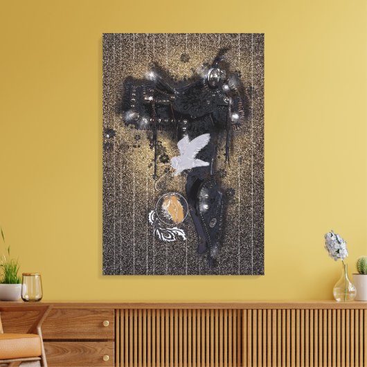 Der Sattel IV - überzogene Leinwand (Insitu (Wohnzimmer))