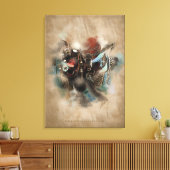 Der Sattel - überzogene Canvas Leinwanddruck (Insitu (Wohnzimmer))