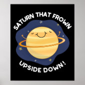 Der Saturn, der den Planeten umrundet Pun DarK BG Poster (Vorne)