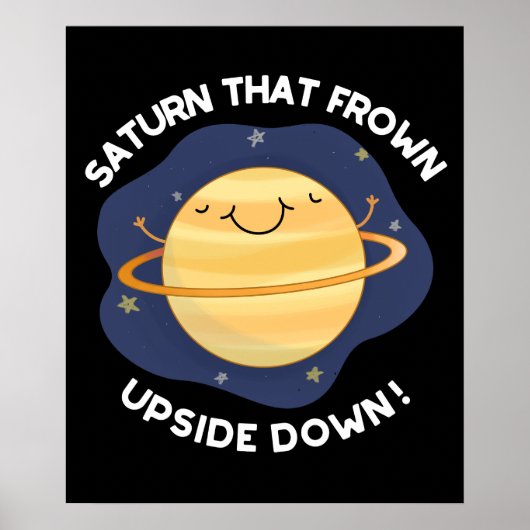 Der Saturn, der den Planeten umrundet Pun DarK BG Poster (Vorne)