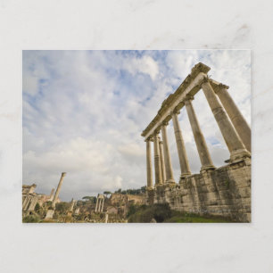 Der Saturn-Tempel ist der älteste im römischen Postkarte
