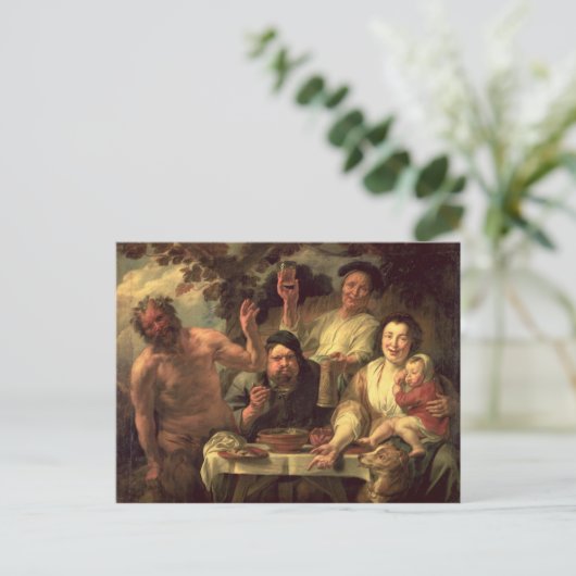 Der Satyr und die Bauern Postkarte (Stehend Vorderseite)