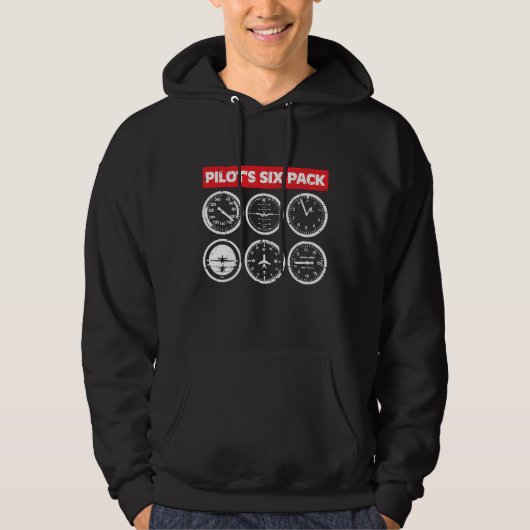 Der Satz-Flug-Instrument-Luftfahrt des Pilot sechs Hoodie (Vorderseite)