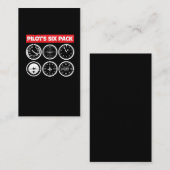 Der Satz-Flug-Instrument-Luftfahrt des Pilot sechs Visitenkarte (Vorne/Hinten)