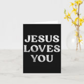 Der Satz Jesus liebt dich auf einem Premium-Tri-Bl Karte (Gelbe Blume)