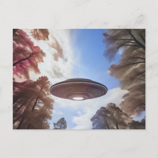 Der Saucer im Wald Postkarte (Vorderseite)
