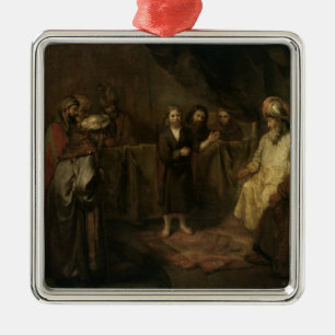 Der Säugling Christus im Tempel Silbernes Ornament