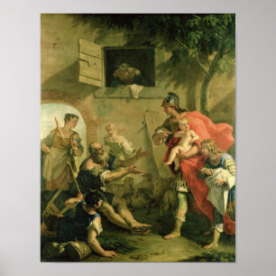 Der Säugling Kyros mit dem Hirten Poster