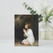 Der Säugling Samuel im Gebet von Joshua Reynolds Postkarte (Stehend Vorderseite)