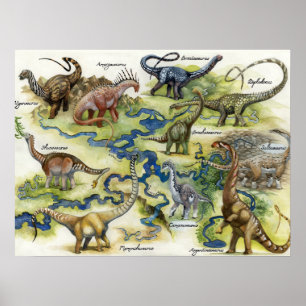 Der Sauropoden-Stammbaum-Druck Poster