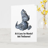 Der Saurus Birthday-Spaß Karte (Gelbe Blume)