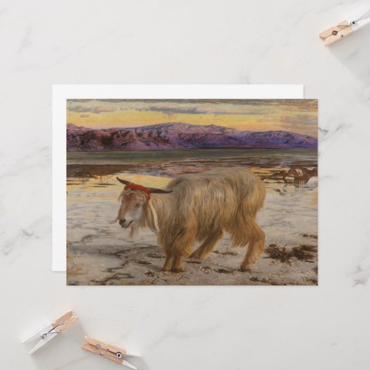 Der Scapegoat (von William Holman Hunt) Karte (Vorderseite/Rückseite Beispiel)