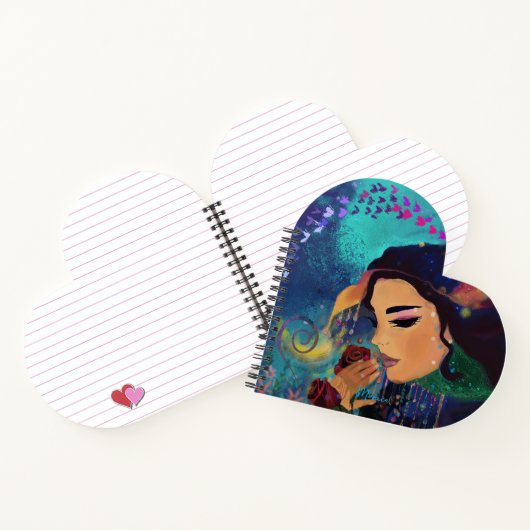 Der Scent der Rose Herzform Notizblock (Innenseite)