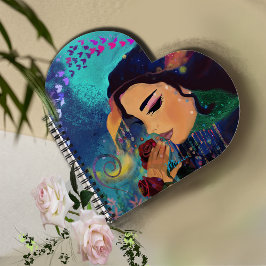 Der Scent der Rose Herzform Notizblock