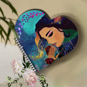 Der Scent der Rose Herzform Notizblock