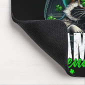 Der Schabernack, lustiger Waschbär St. Patrick's D Mousepad (Ecke)